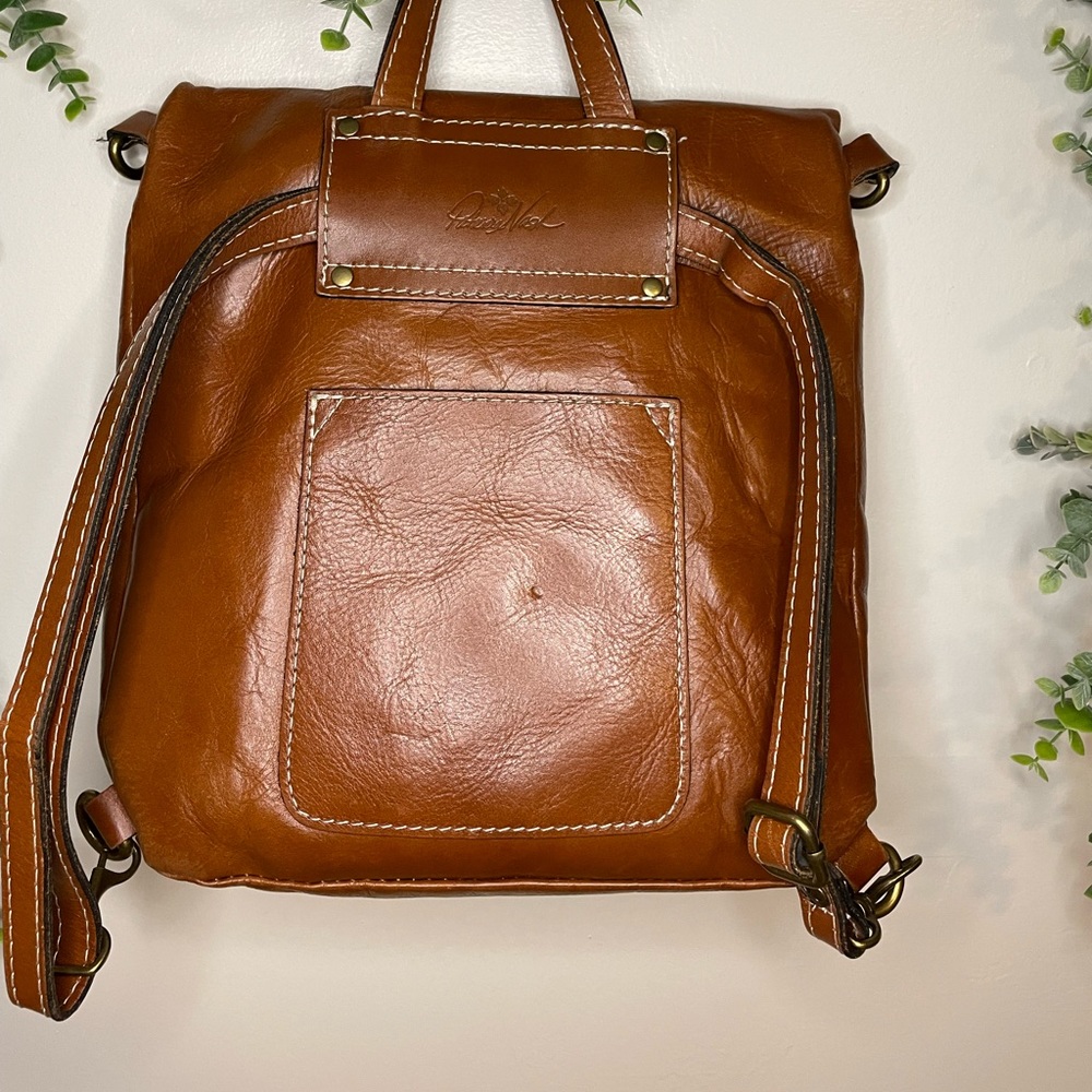 Patricia Nash Leather Convertible Backpack Gem